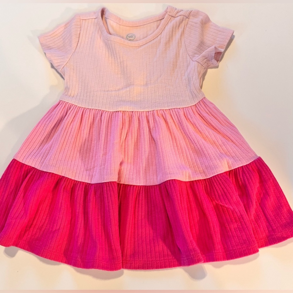 Wonder Nation Pink Tiered Ruffled Sundress